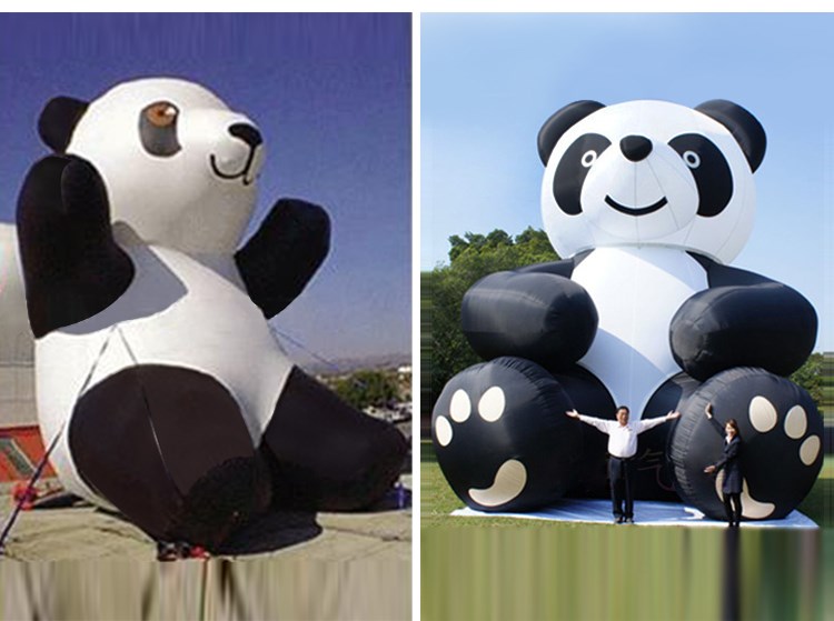 兴隆华侨农场充气熊猫展示